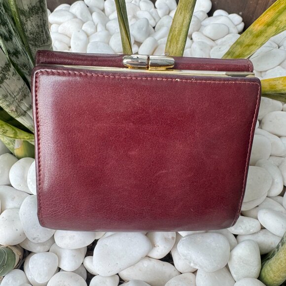 Vintage Christian Dior Bordeaux Red Leather Wallet - Picture 3 of 11